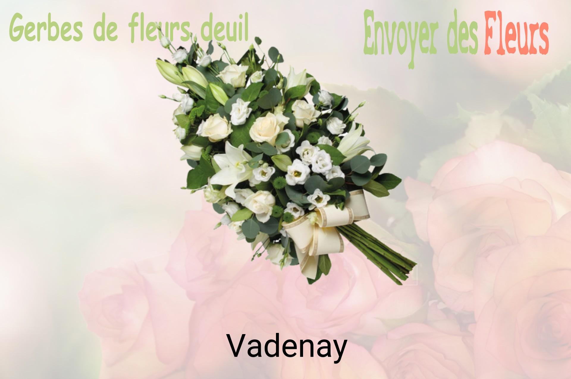 Gerbe de fleurs de deuil livrée à Vadenay